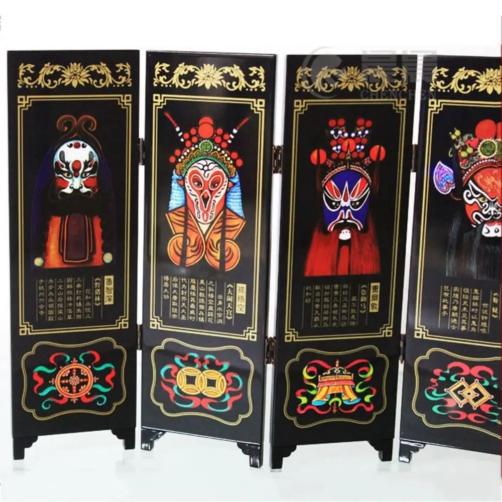 Souvenirs Home Decor Tradition Feature Non-slip Abroad Gifts Antique Lacquerware Room Dividers Screen Ornaments Chinese Mural
