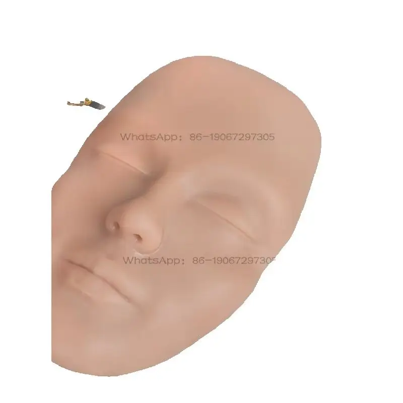 Silicone Three-dimensional Human Face, Beginner Eyebrows, Eyes and Lips, Makeup Tools, Practice Simulated Face Model