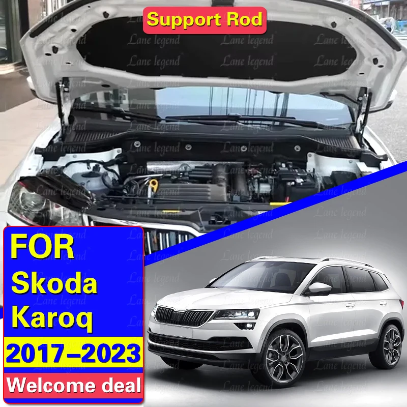 Car Hood Struts For Skoda Karoq 2017 2018 2019 2020 2021 2022 2023 Modify Bonnet Lift Support Rod Dampers Piston Prop Rods