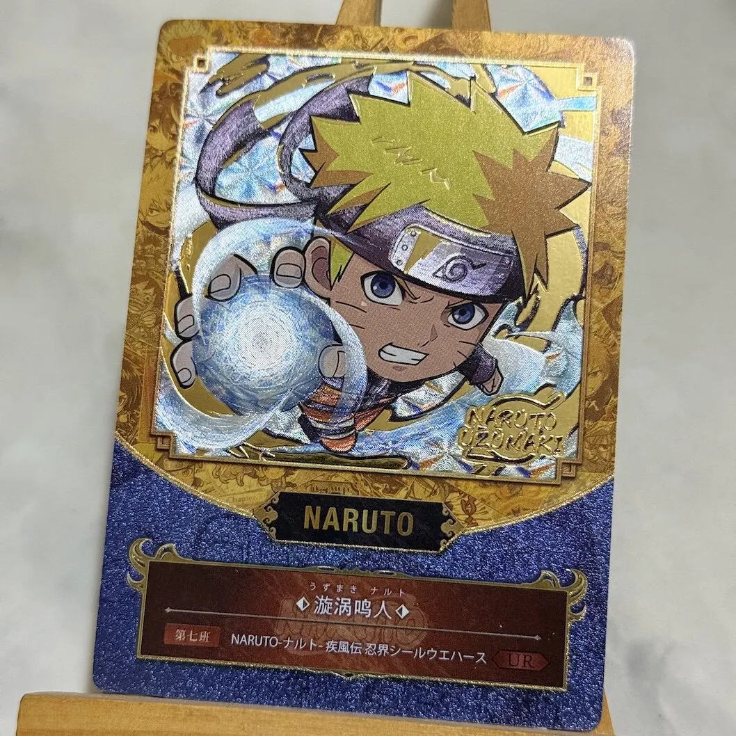 12Pcs/set Diy Self Made Naruto Sasuke Deidara Collection Card Coarse Flash Hot Stamping Pain Obito Anime Cards Gift Toys
