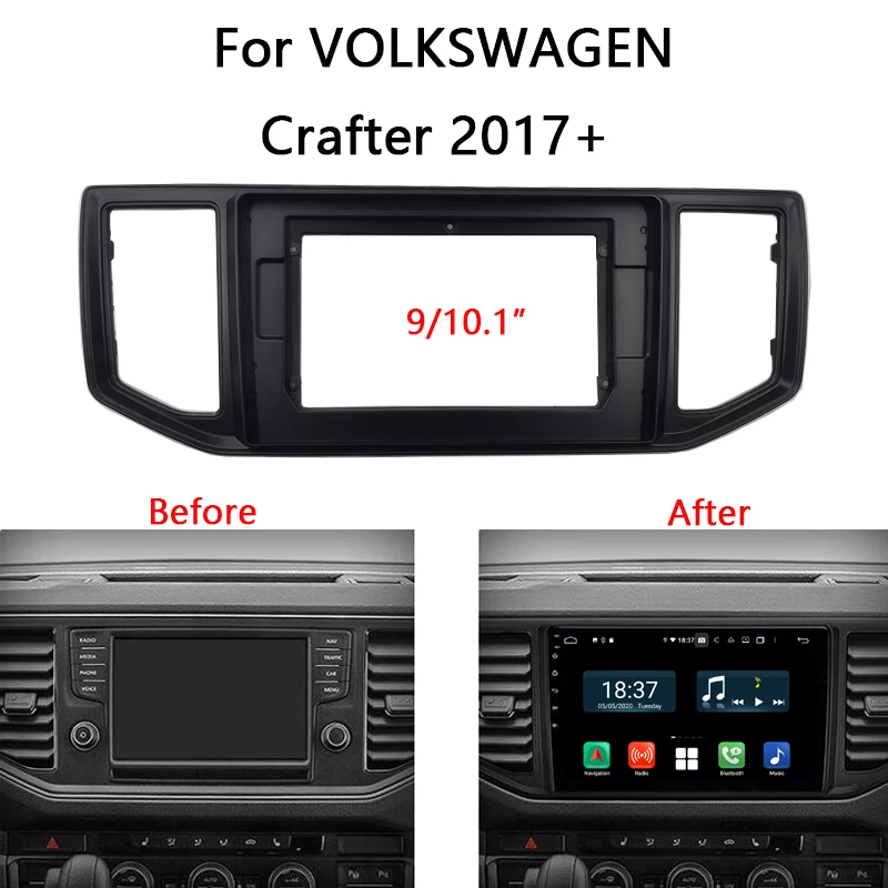 

Автомобильная магнитола 2din на android для VOLKSWAGEN CRAFTER 2016-2020, приборная панель с DVD, стерео, CD, комплект для приборной панели, отделка, лицевая панель, рамка