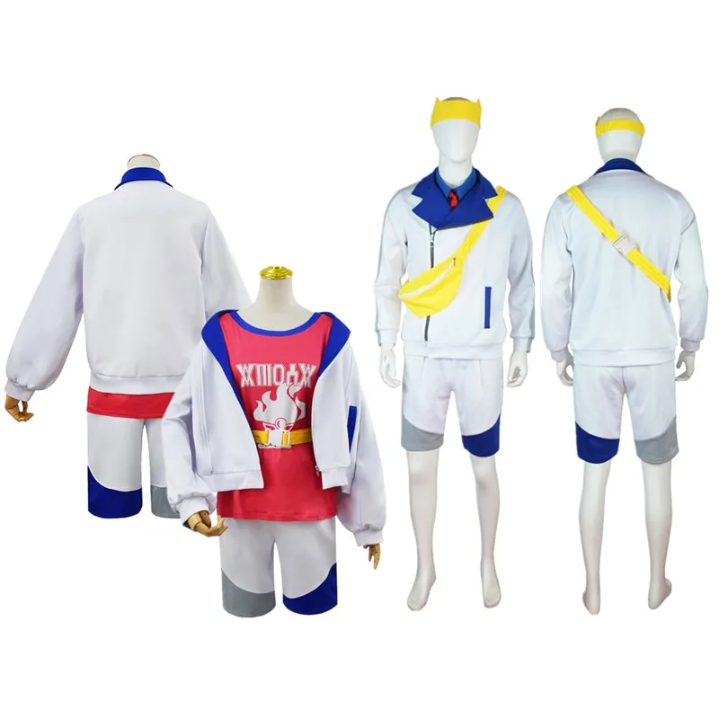 

Scarlet Violet Fantasia Kieran Cosplay Costume Adult Disguise Top Coat Shorts Roleplay Outfits Halloween Carnival Party Suit