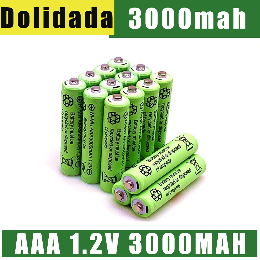 2-24pcs AAA 3000mah 3A 1.2v Battery Ni-mh Rechargeable Batteries For Mp3 Rc Toys Led Flashlight Camping Torch Portable Bateria