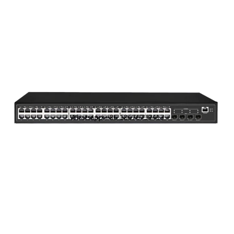48 Port Gigabit PoE+ Switch with 4x10G SFP+ Uplink, L3 Managed 1U Rack Mount IEEE 802.3af/at PoE Switch