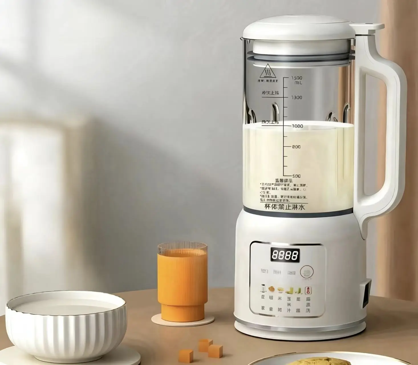 Cross Border Wall-Breaking Filter- Touch Screen Blender Household Fully Automatic Smart Heating Soy Milk Maker Juicer Whole