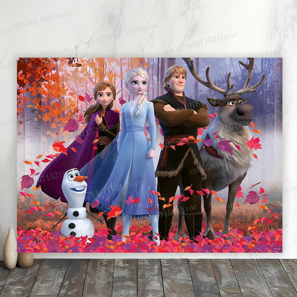 

Frozen Birthday Party Photo Background Baby Shower Photography Backdrop Cartoon Banner Decoration