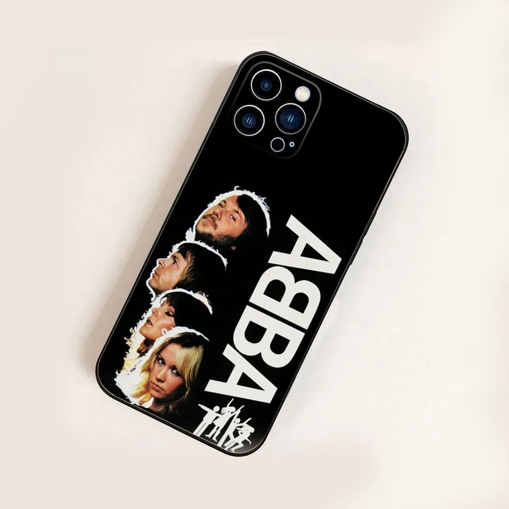 Mamma Mia Abba Phone Case For iPhone16,15,14,13,12 Mini 11 Pro XR,X,XS,MAX 7,8 Plus Silicone Cover Soft Black