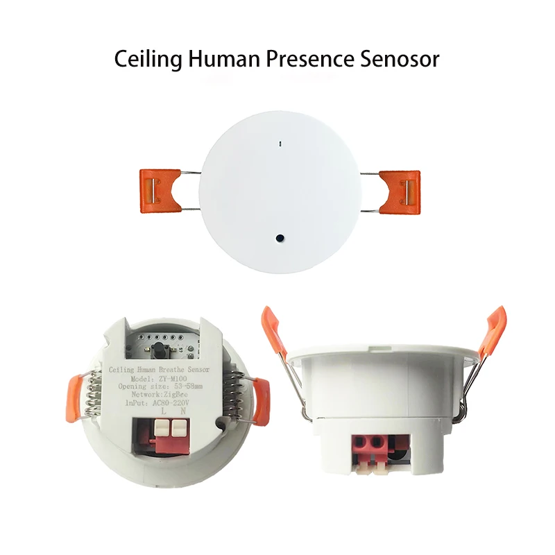 Mini Zigbee Tuya WIFI Human Presence sensor de movimento Milimeter Radar Wave tech Luminance/Distance/ Fretting Detection