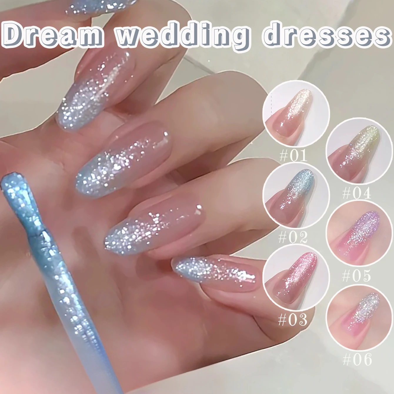 1pcs WS Fine Sparkling Sand Gel Nail Polish Autumn Whitening Popular Fairy Pink Green Blue Glitter Crushed Diamond Nail Art