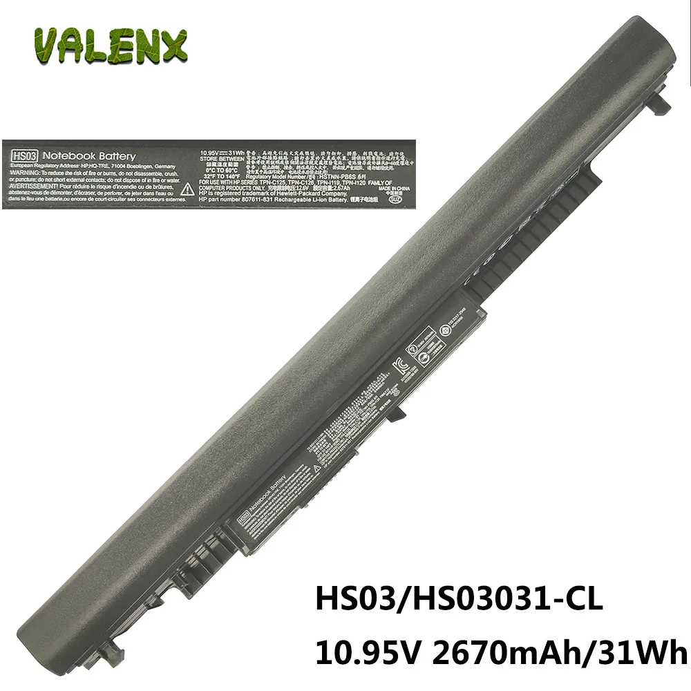

10,95 V 31WH Аккумулятор для ноутбука OEM HS03 для hp павильон 15 15q 15 г 14q 14g 255 245 250 G4 240 HSTNN-LB6V/LB6U 807611-831 807611-421