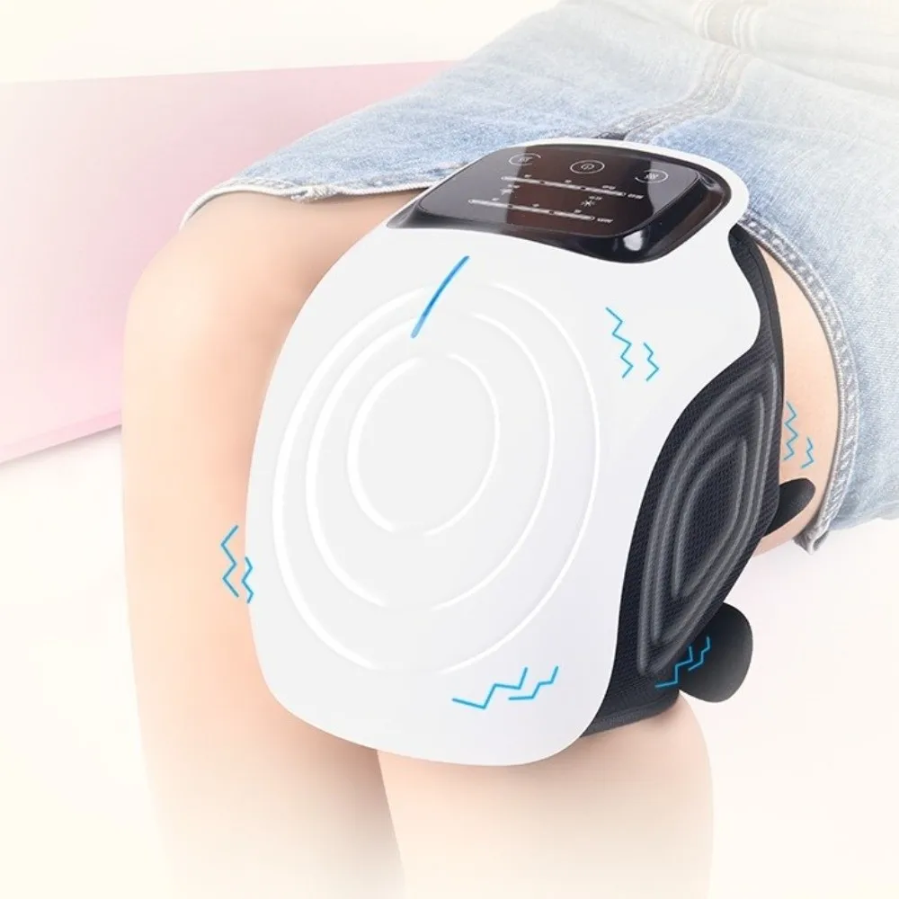 Plastic Smart Knee Massager Rechargeable Vibration Function Knee Massage Machine Wireless Knee Joint Device Elbow Massage