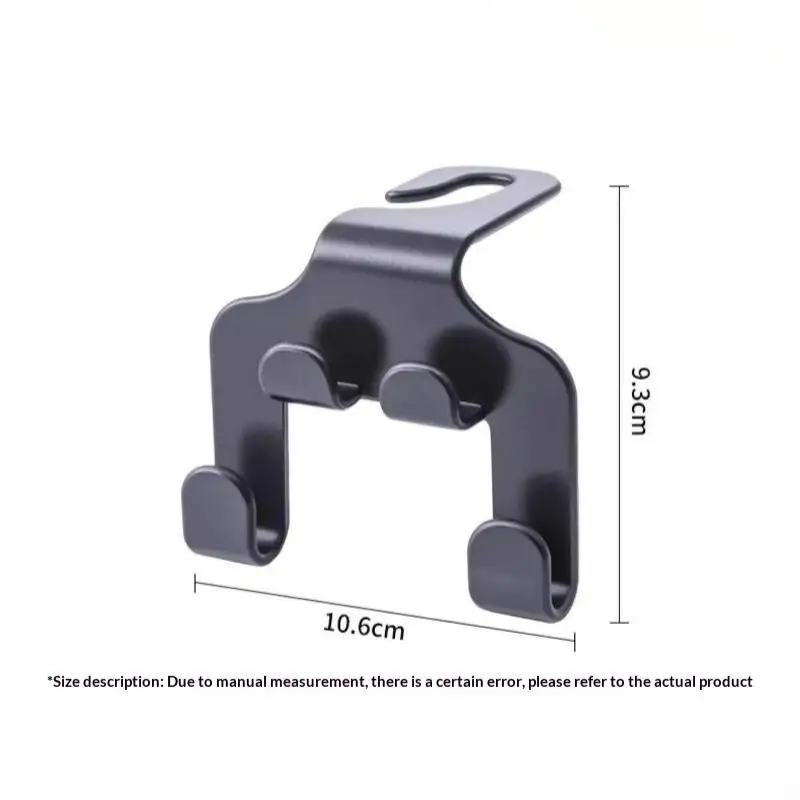4Pcs Car Seat Back Hook Multifunctional Headrest Hanger with Phone Holder for Grocery Bag Drink Auto Interior Travel Accessorie