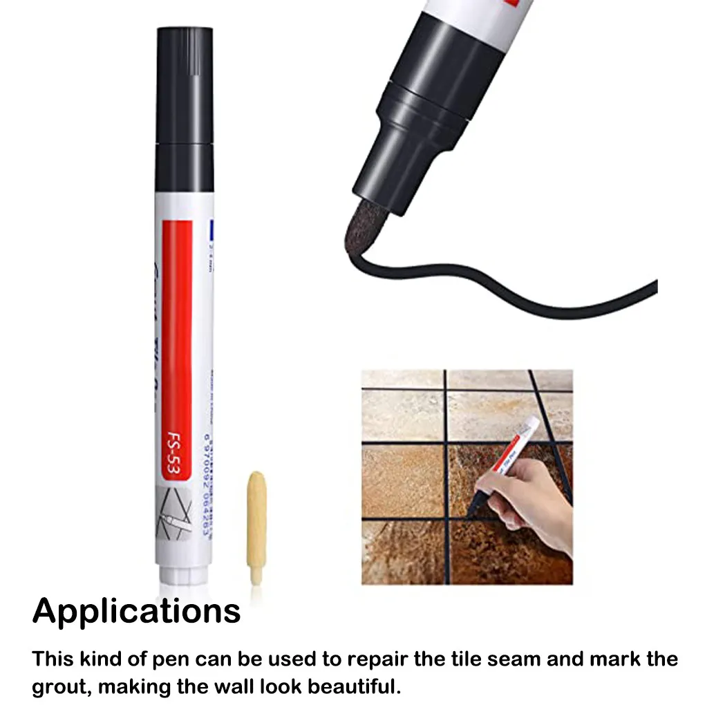 6PCS Tile Grout Pen Restore Kitchen Wall Marker Marking Professional