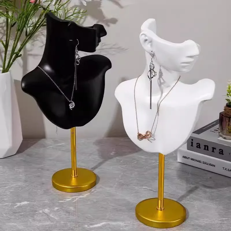 

Подставка для украшений из смолы в виде золотого стержня - Креативный манекен из смолы для демонстрации ожерелий и серег, реквизит для витрин