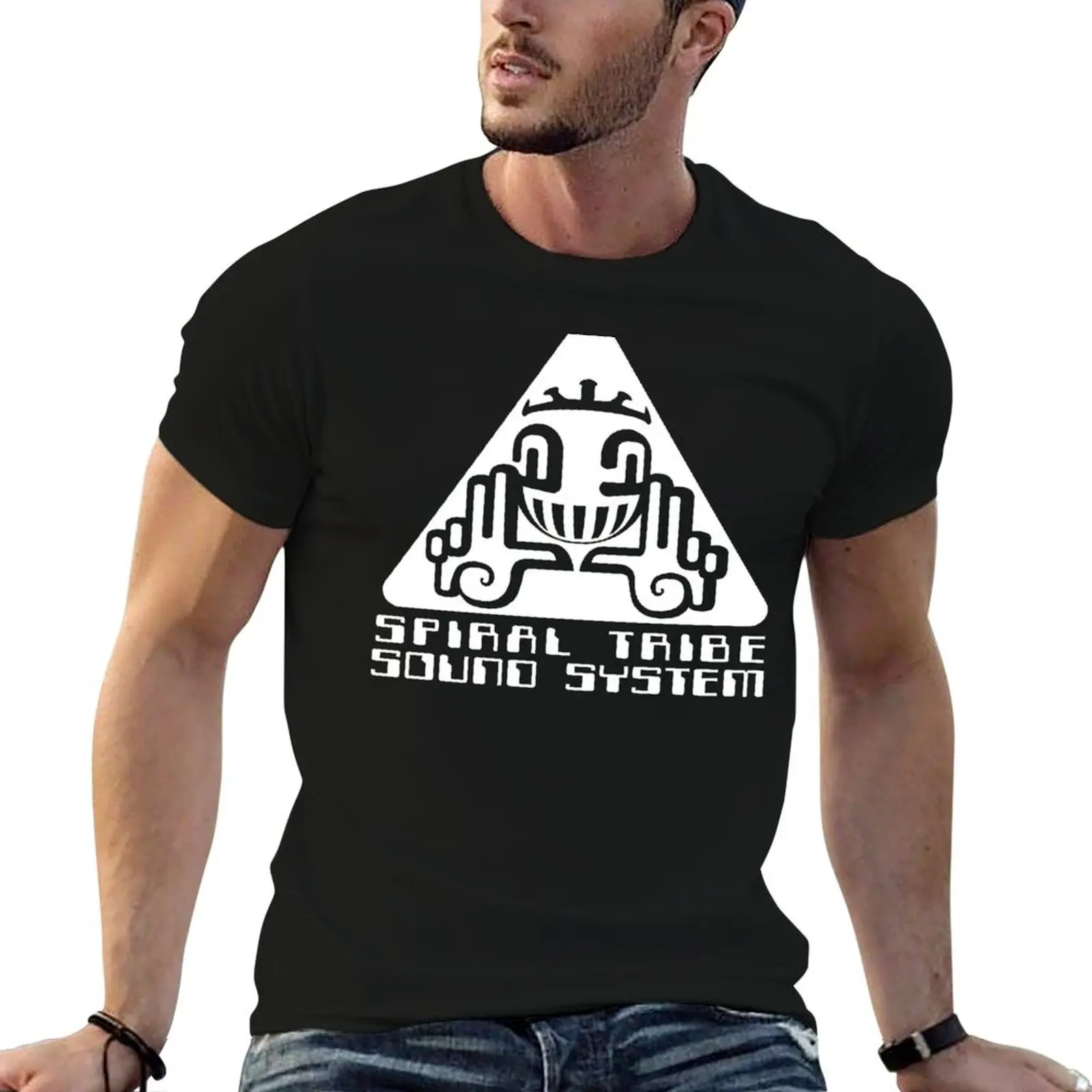 Sound System - Spiral Tribe - Band Logo T-Shirt Plus Size Street Style Tee