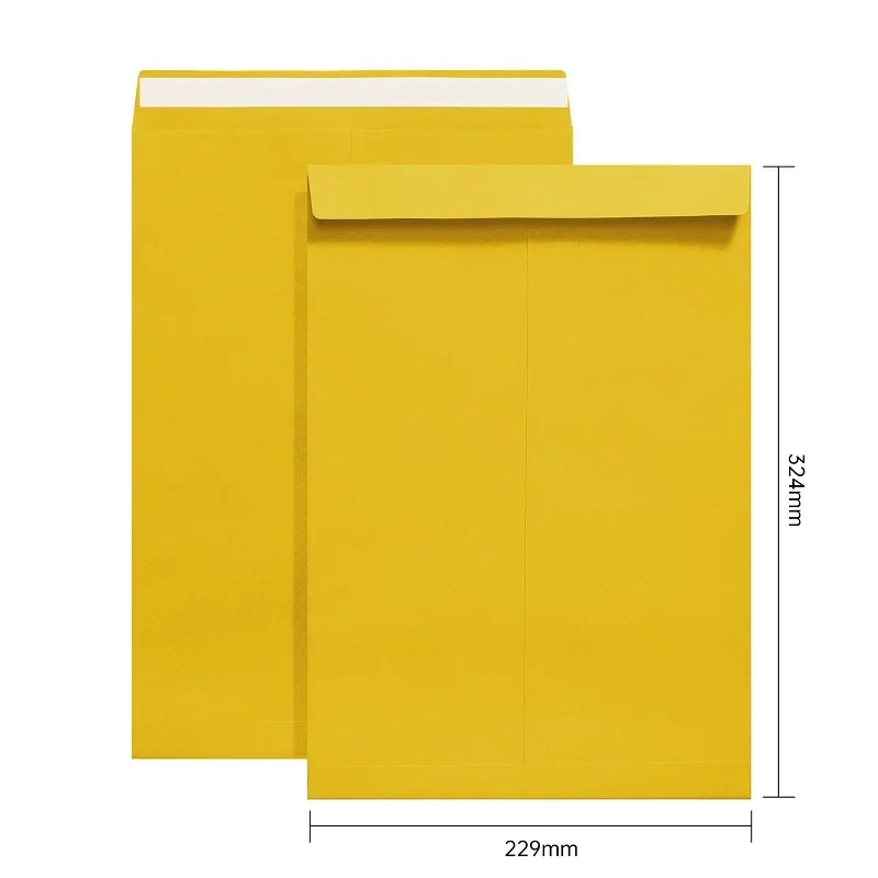 Imagem -05 - Kraft Papel Auto Selagem Envelope Envelope Cor Bolsa de Embalagem de Documento Artigos de Papelaria a4 50 Pcs por Lote