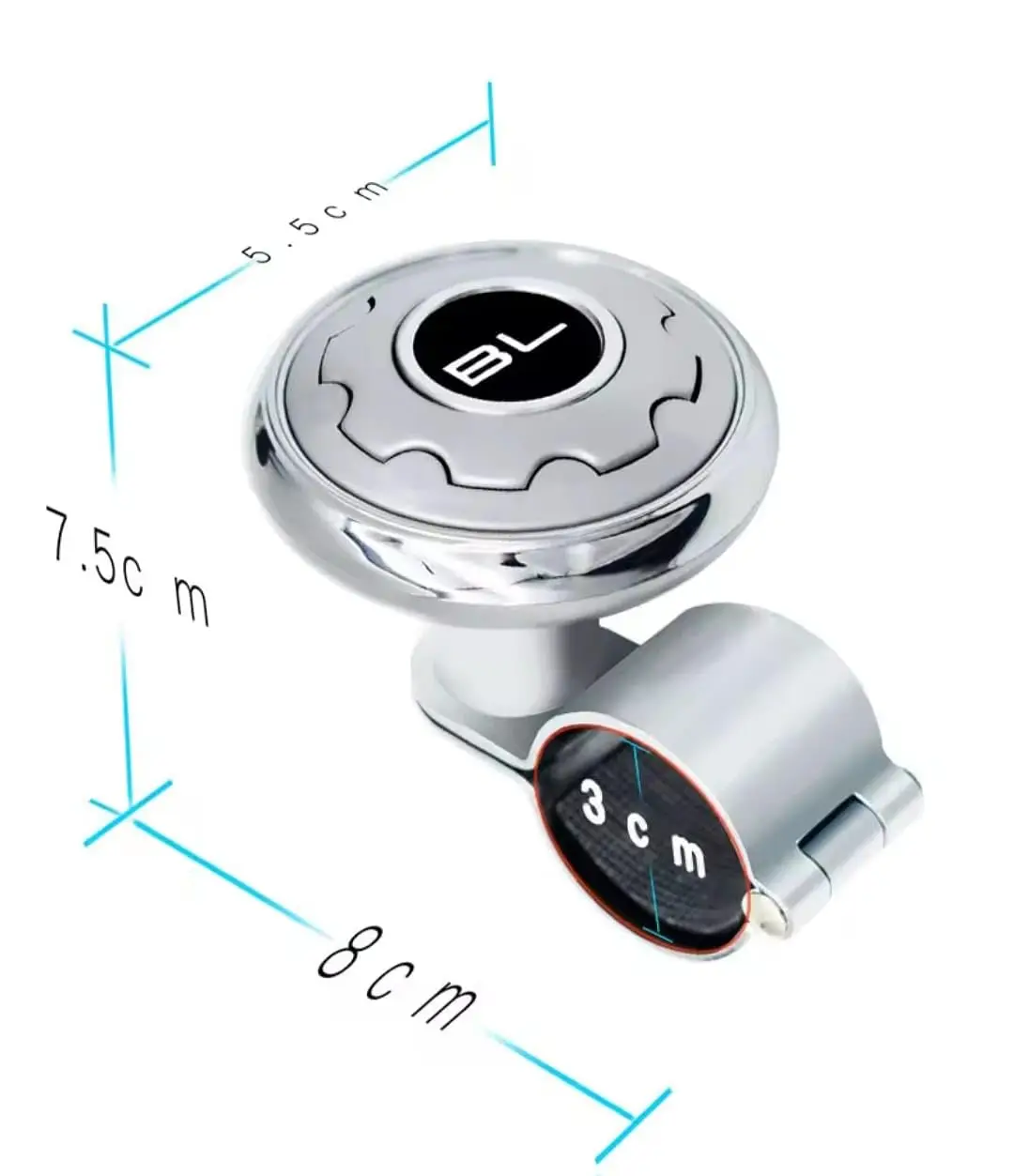 360 °   Perilla giratoria para volante de rotación, mango de refuerzo Universal para coches/semitaminhões/carreteros elevadores, accesorio esencial para automóvil