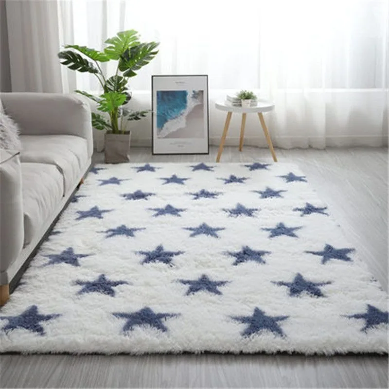 Kids Carpet Girl Rainbow Colors Carpets For Living Room Large Push Soft Bedroom Rugs Bedside Children's Room Floor Cute Mats