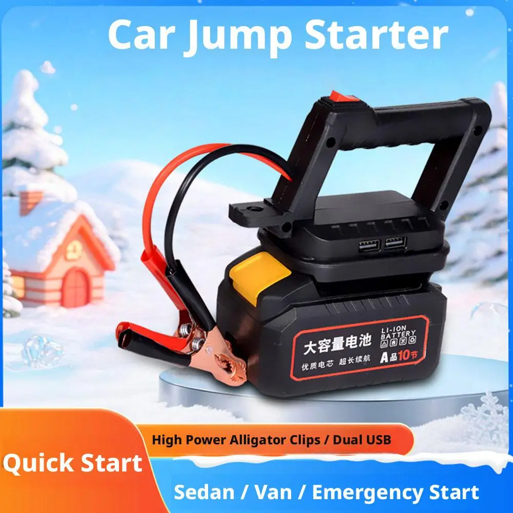 Portable Jump Cables Black Red Jump Starter Cables Battery Not Included Wear-resistant Non-deformed Quick Installation 1PC