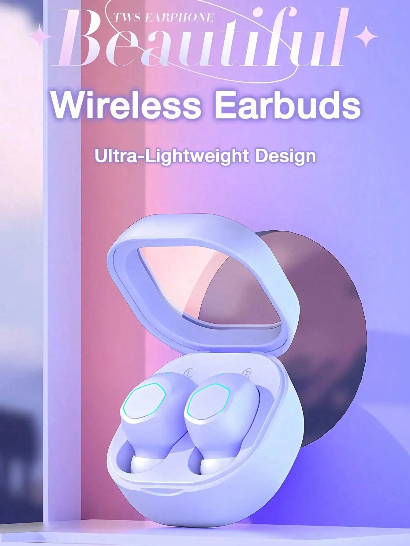 

Wireless Earbuds for Small Ears with Premium Sound, Comfortable Wireless 5.4 Ear Buds for Women and Men, Earphones for Mini Ear