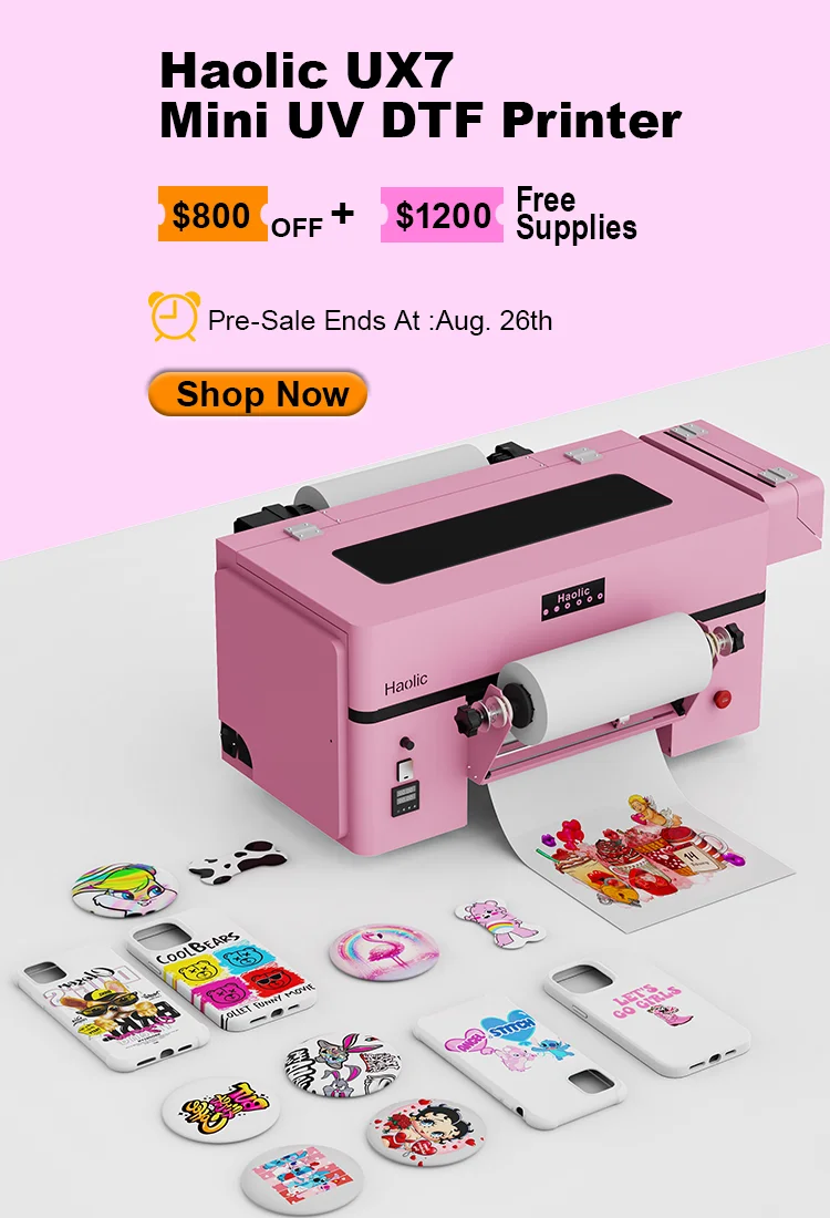 13inch Compact UV DTF Plug & Play Roll-to-Roll Printer New Condition With Auto Laminator & Cutter US Stock UV Ink