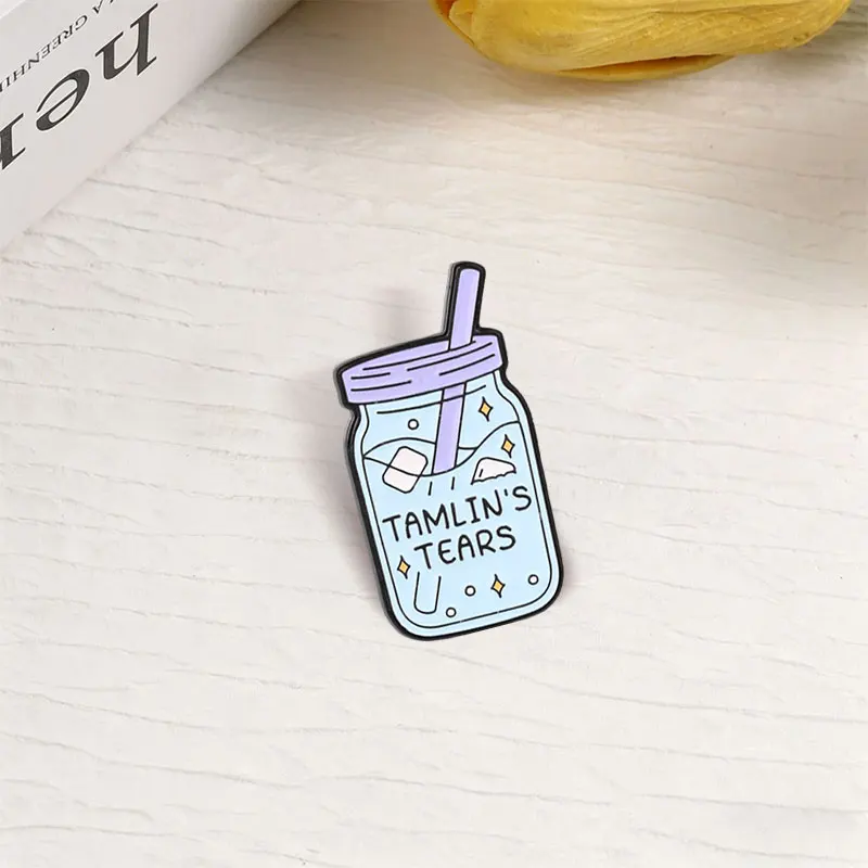 Tamlin's Tears Enamel Pins Fantasy Book Brooches ACOTAR Romantasy Bookish Jewelry Decor Lapel Badge Gifts for Readers