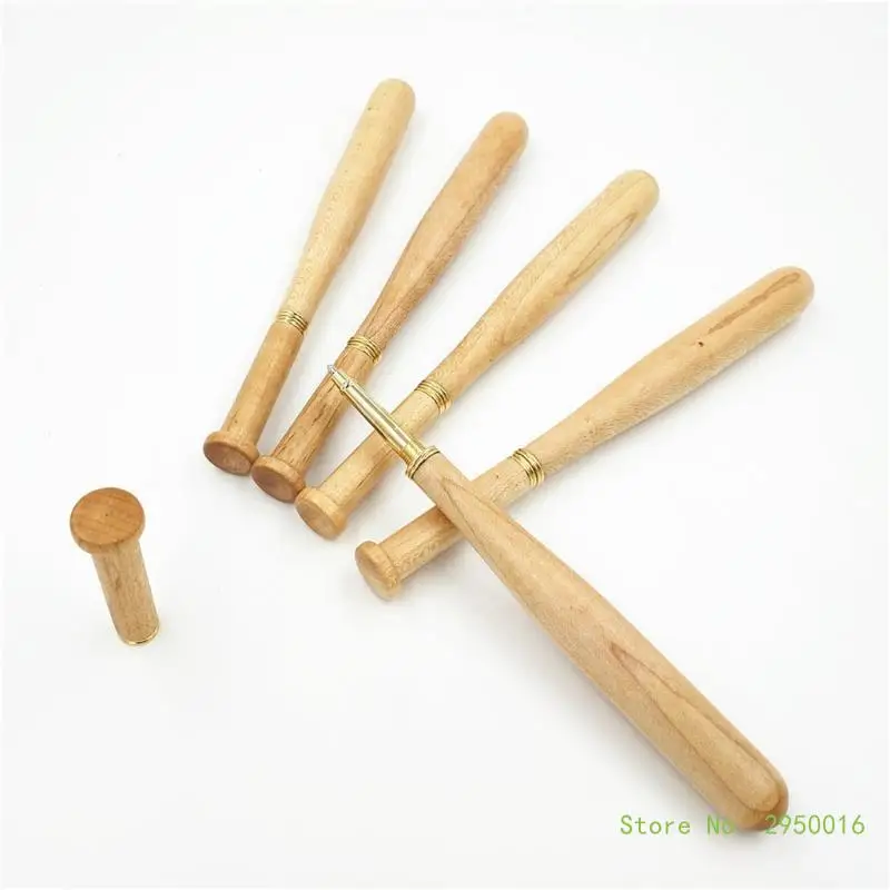 Baseball Bat Ballpoint Pens Maple Wood Writing Pen 0.5mm Black Ink Pens Signature Pen Smooth Writing Pen Students Reward