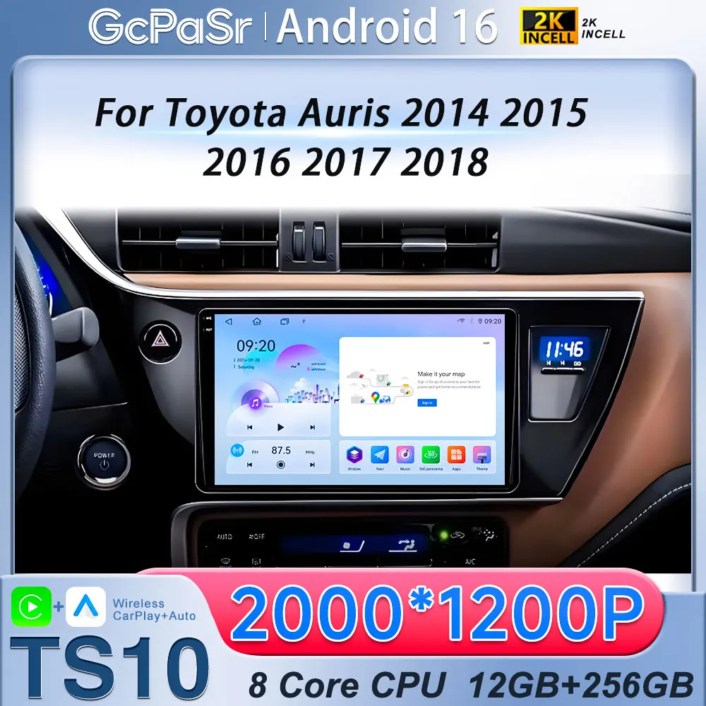 Ainavi Car Radio For Toyota Auris 2014 2015 2016 2017 2018 Android Corolla Altis Hybrid Carplay Auto Multimedia Player Stereo 4G