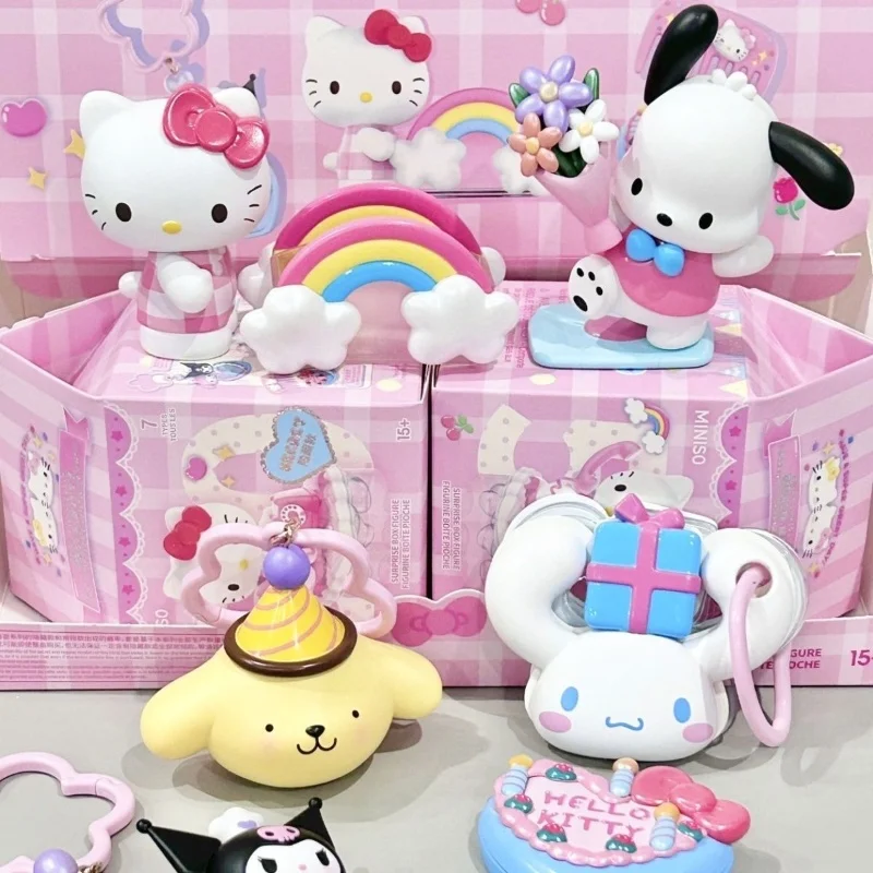 

Miniso Sanrio 50-я годовщина Ограниченная серия глухая коробка ПВХ Hello Kitty Cinnamoroll Kawaii коллекционные модели игрушки для девочек