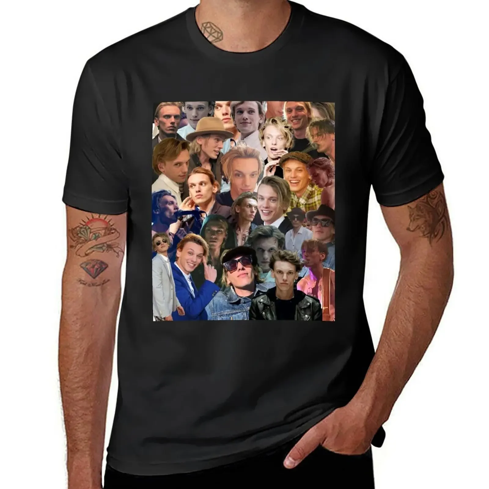 Jamie Campbell Bower Photo Collage T-Shirt vintage anime tshirt designer t shirt men