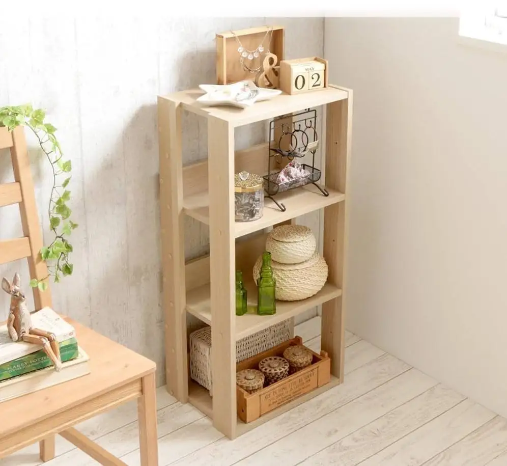 Z DU'S Modern Solid Wood Cabinets, With 4 Layers Of Storage, Have A Simple And Practical Appearance And High StabilityZ