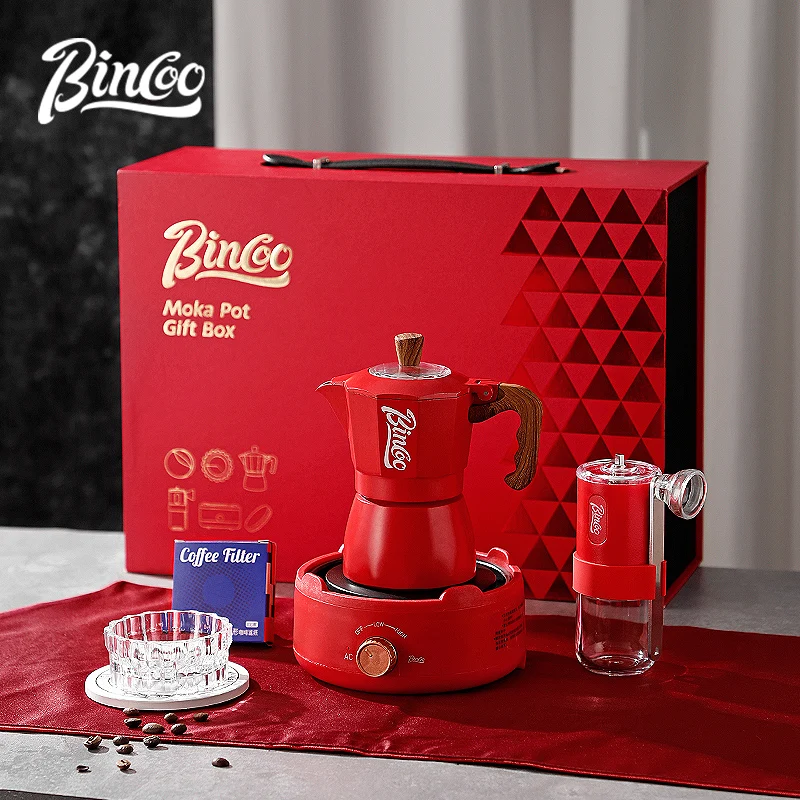 Bincoo Moka Pot Gift Box Set Household Small Coffee Pot Espresso Machine Exquisite Gift Box Souvenir