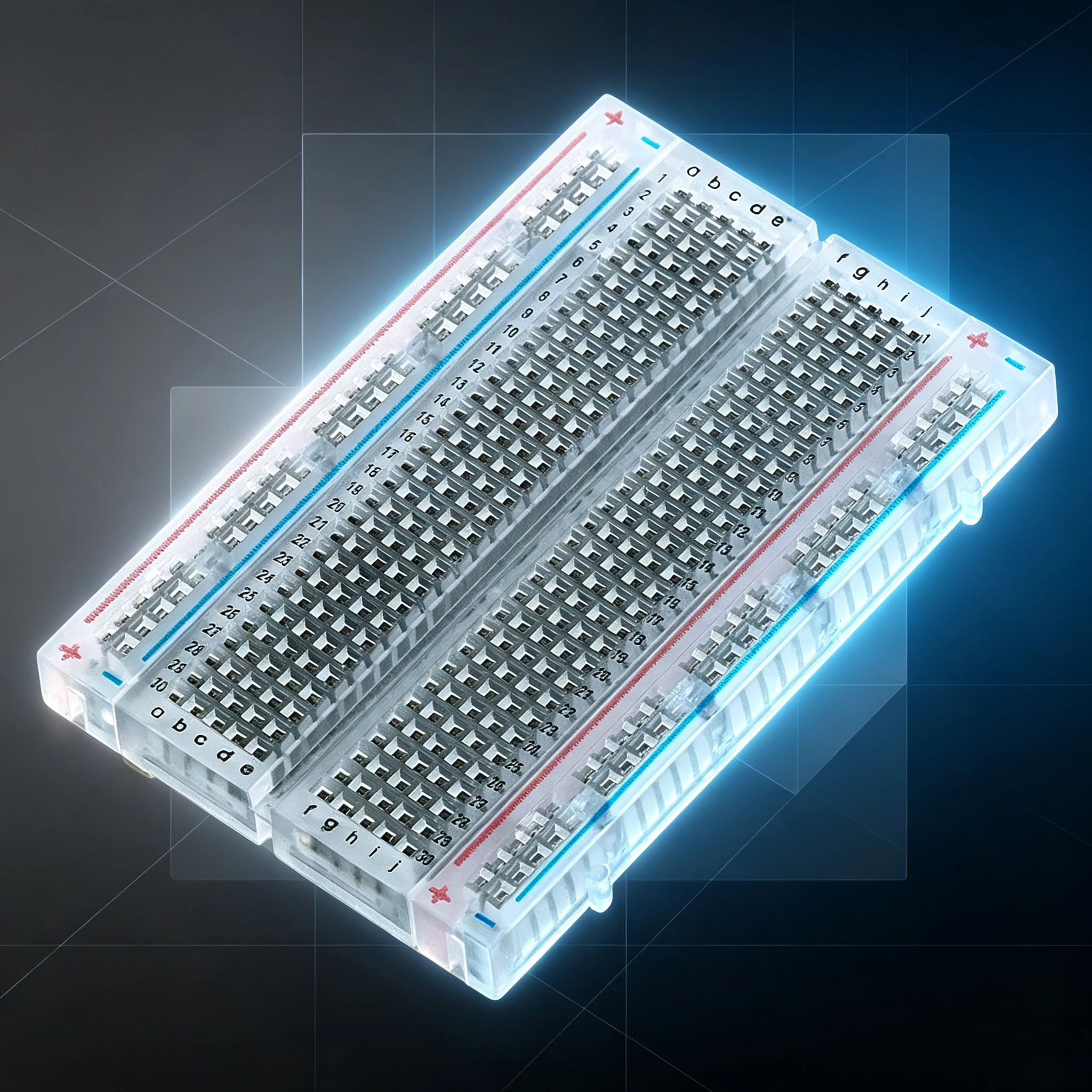 400 Points Transparent Mini Breadboard 83x55mm Solderless Circuit Test Board for Arduino Circuit Experiment DIY Electronic