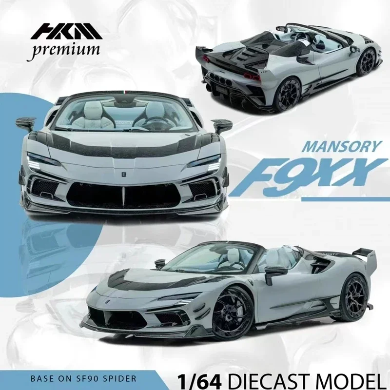 **Pre Sale** HKM 1:64 SF90 F9XX Mansory Modified Version Diecast Diorama Super Car Model Collection Miniature Carros Toys