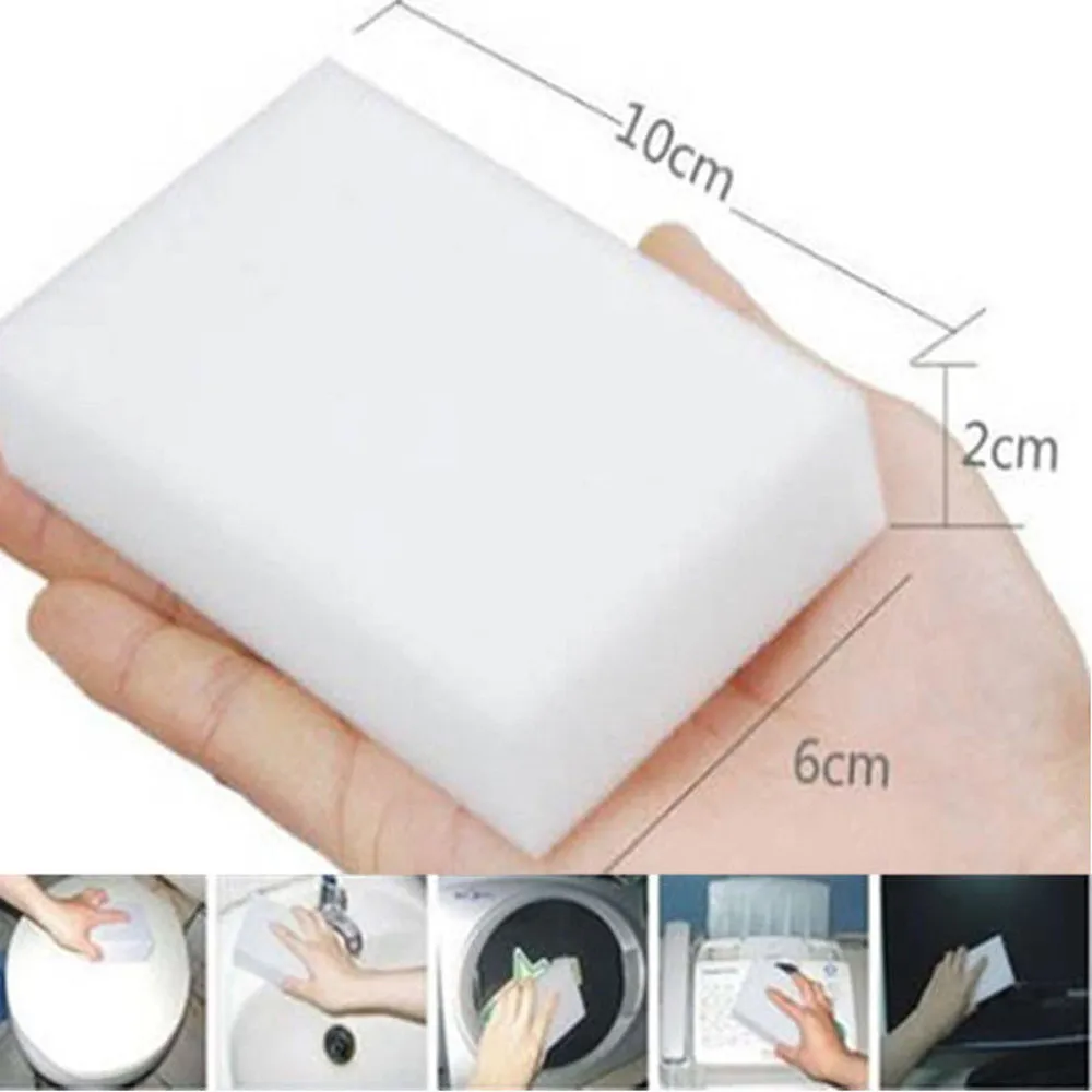 20 Pcs/lot Melamine Sponge Magic Sponge Eraser Melamine Cleaner for Kitchen Office Bathroom Nano Cleaning Sponges 10x6x2cm