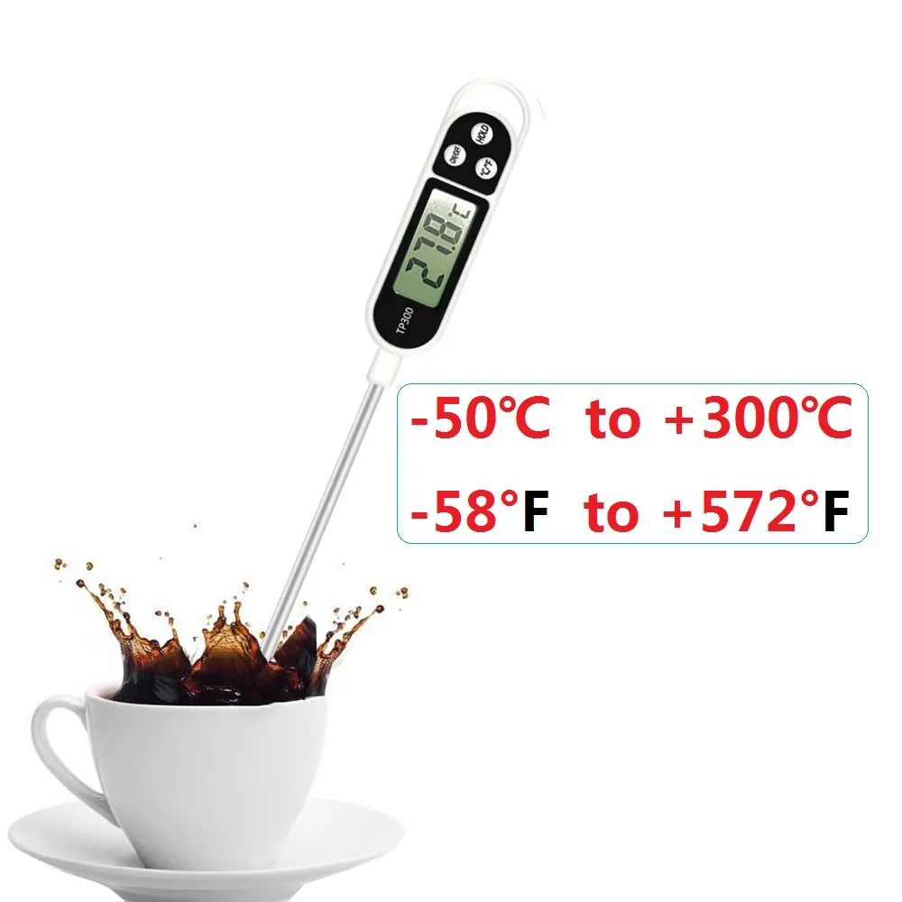 Melkbier Koffiethermometer Tp300 Digitale Keuken Thermometer Vlees Koken Voedsel Sonde Bbq Elektronische Oven Brood Bakgereedschap