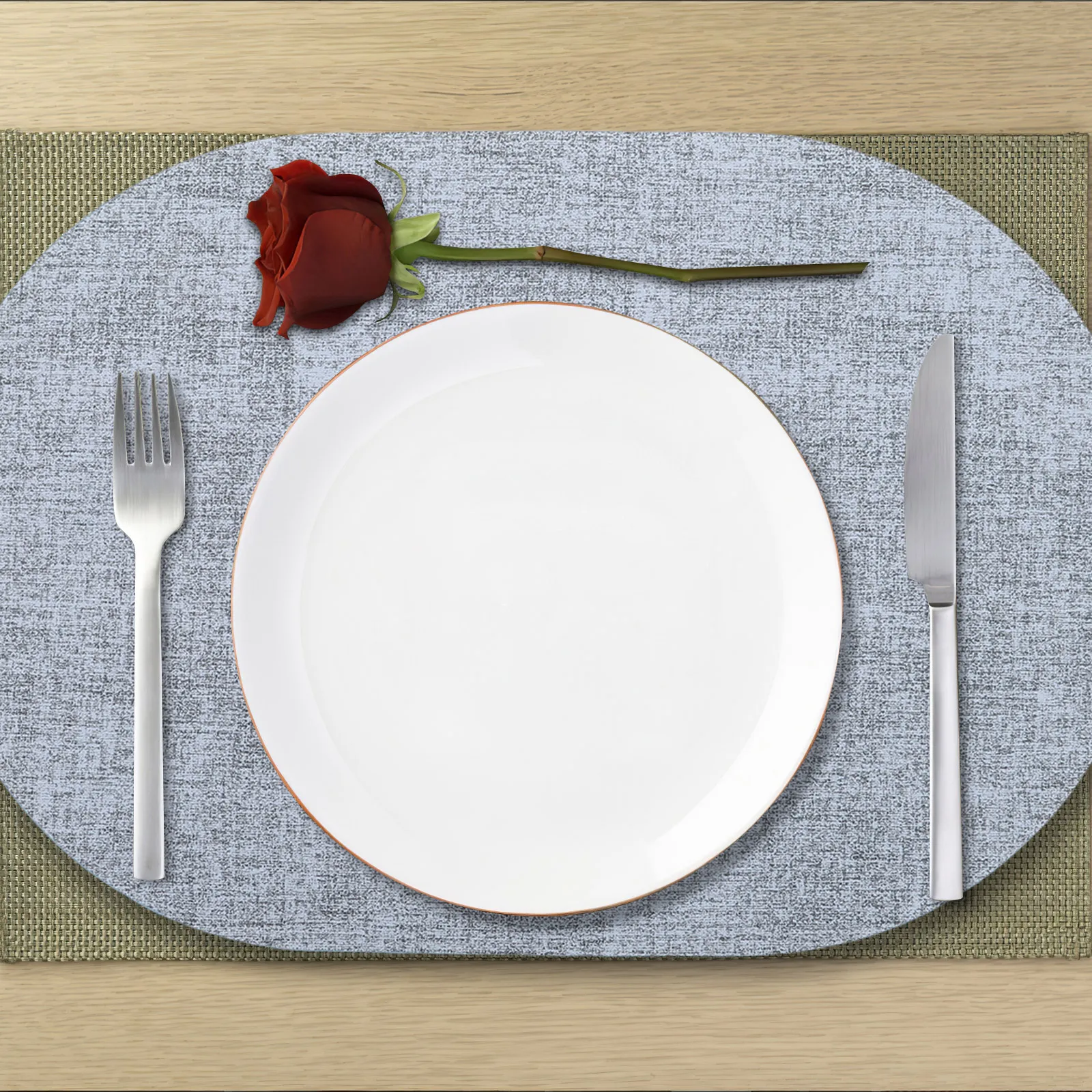 6 pcs Dining Protector Heat Resistant Table Placemats Washable Anti-Slip Decorative Table Mats For Kitchen Restaurant Use