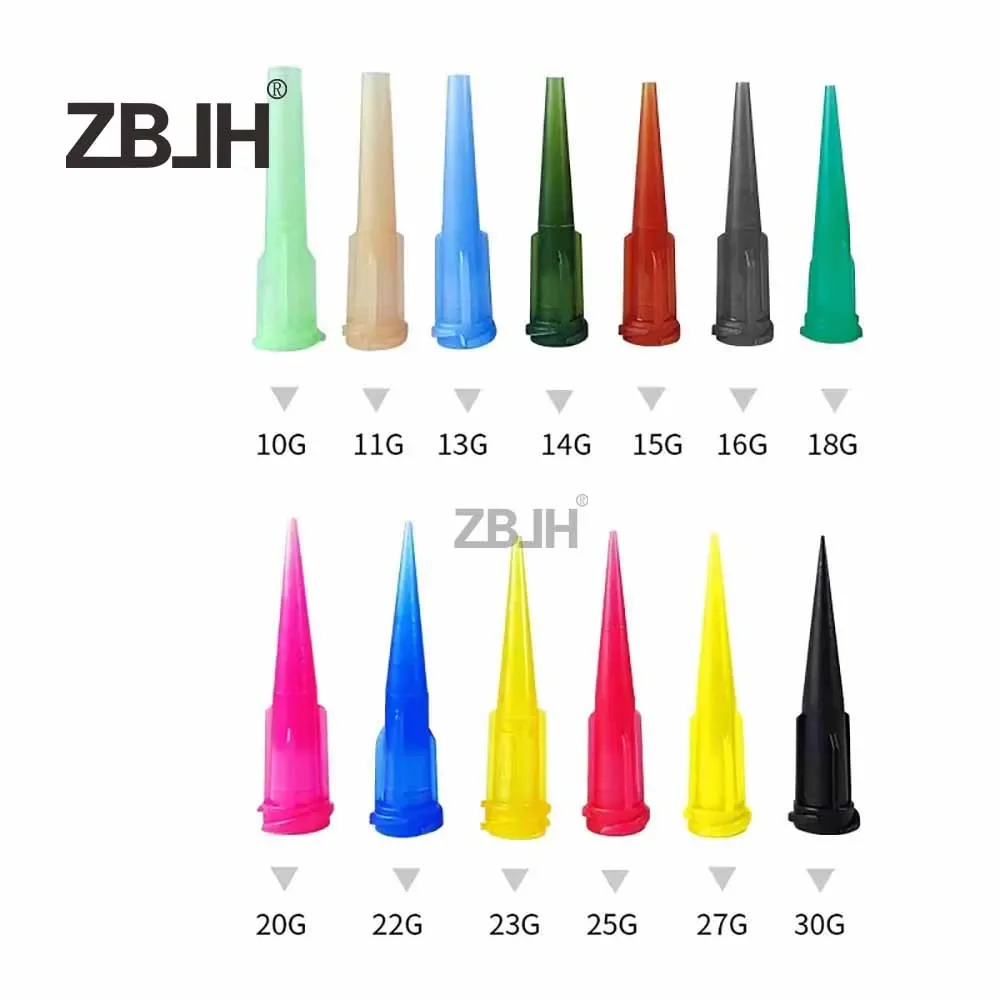 

300pcs/lot TT plastic glue dispensing nozzle Plastic Conical Fluid Smoothflow Tapered Needle Dispense Tips
