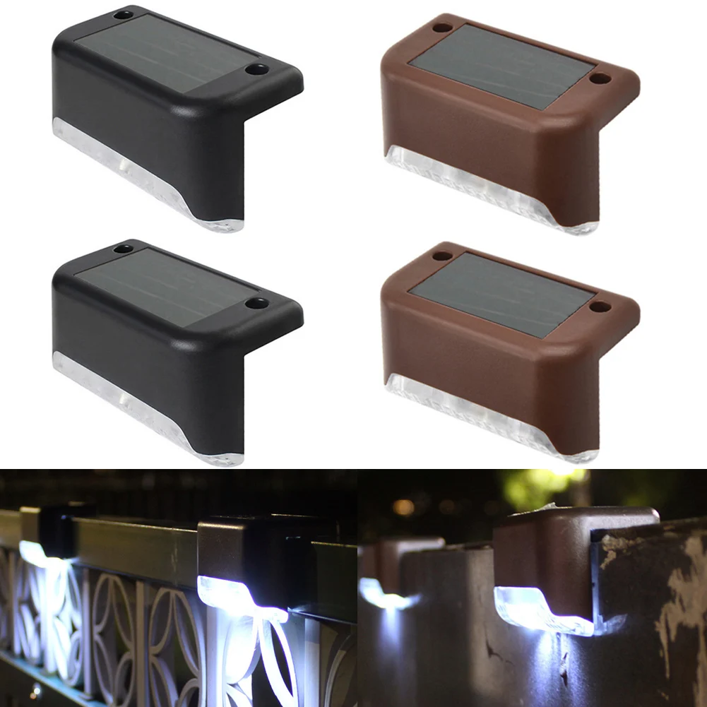 

4pcs Solar Stairs Light LED Garden Light Solar Fence Lamp Solar Deck Lights Solar Landscape Lights for Deck Garden, Yard