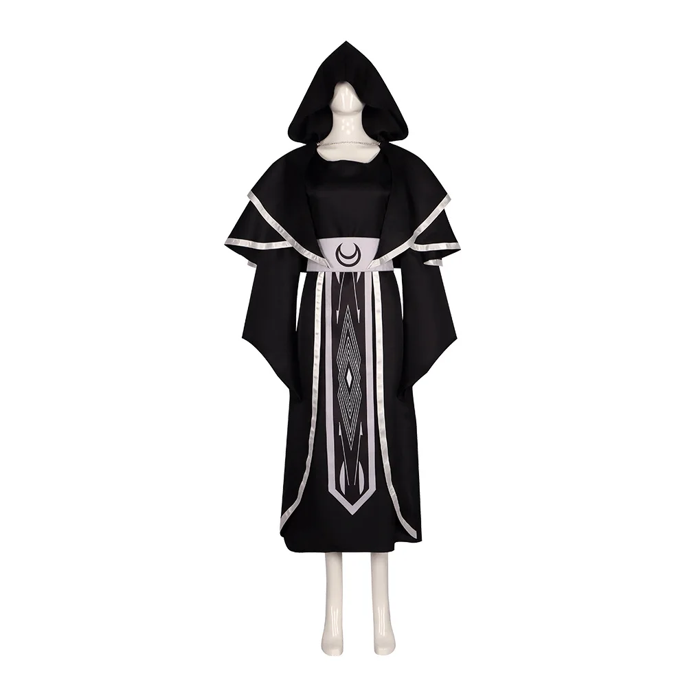 Cape à Capuche de Style Médiéval, Robe de Sorcier Mystique, Magicien, Cosplay, pour Halloween, Carnaval, ix, Gothique, Prêtre