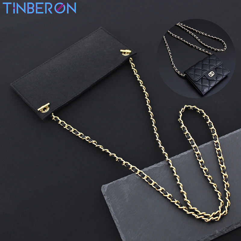 

TINBERON Retrofit Purse T Chain Strap Bag Inner Bags Accessories Handbags Purse Insert Felt Liner Bag Crossbody Chain Bag Straps