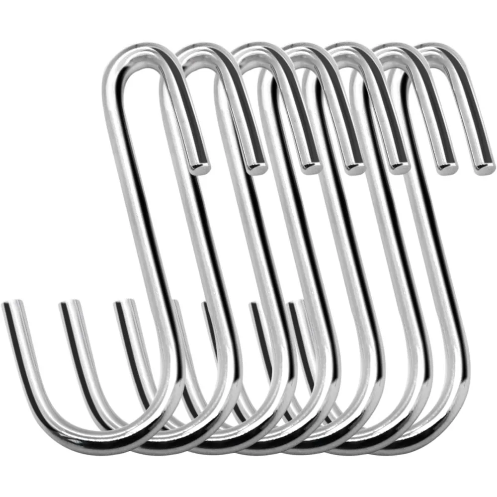 

Heavy Duty S Hooks Pan Pot Holder Rack Hooks Hanging Hangers S Shaped Organizer Storage Holder Clothes Bags Kitchen Accessories