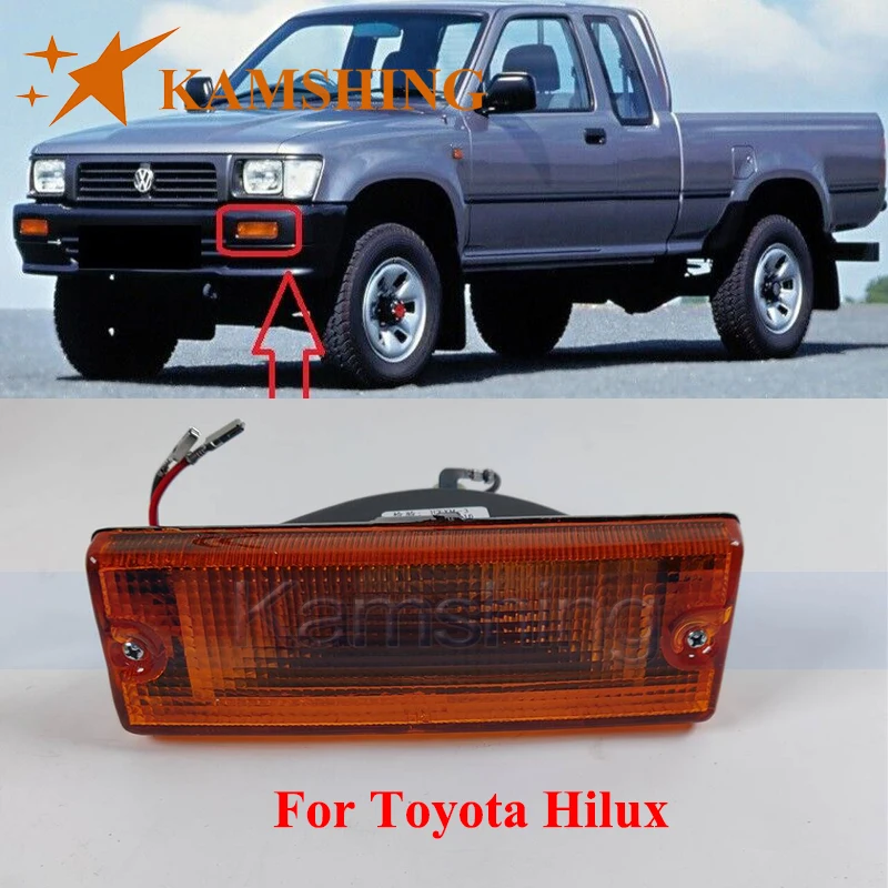

CAPQX Front Bumper Signal Light For Toyota Hilux Front Parking Lamp Brake Light 81510-89133/81520-89133