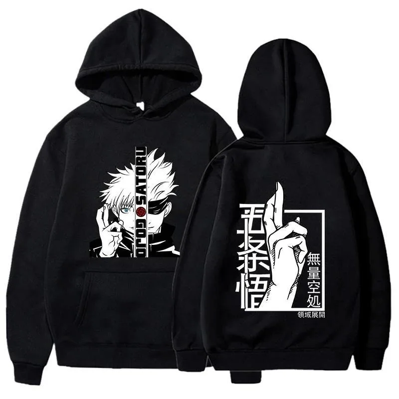 New Anime Sweatshirt Cool Gojo Satoru Graphic Printing Hoodi Men's Fashion Printed Hoodie Casual Top Hoodie  Anime Hoodie