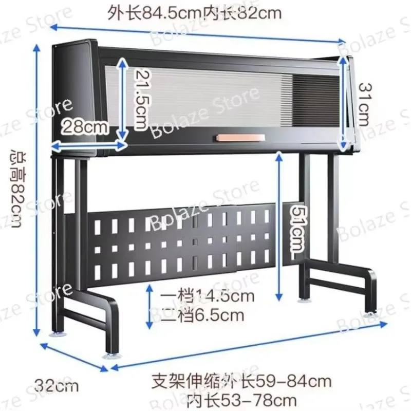 Kitchen Sink Storage Shelf Dish Rack Countertop Retractable Dish with Door Dish Storage Rack Cupboard Locker Draining Rack