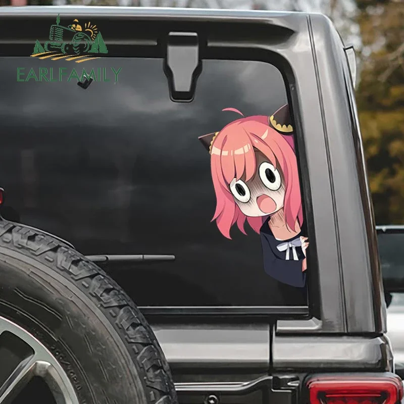 EARLFAMILY 43cm x 21.1cm for Anime Peek Big Car Stickers Vinyl Car Wrap Decal Waterproof Campervan Surfboard Sunscreen Decals