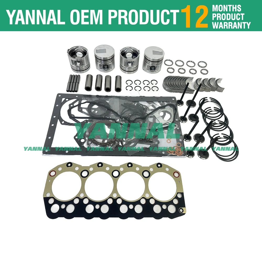 3044C 3044CT Engine Overhaul Rebuild Kit (No Liner) For Caterpillar CAT 3044C-DIT C3.4 For Mitsubishi S6S S4S S4SD S4S-IDI