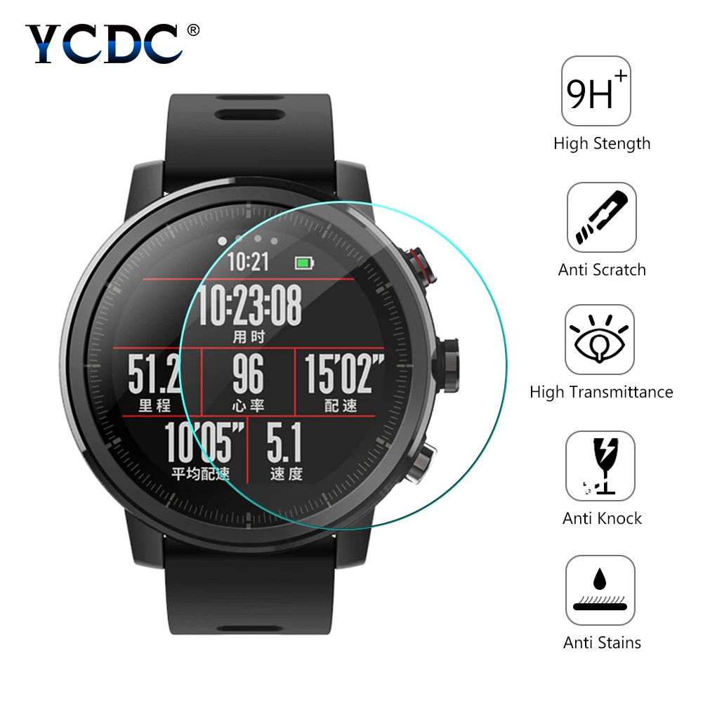 2PACK Round Watches Tempered Glass Screen Protective Film Diameter 23 26 29 34 35 36 38 39 40 42 45 46 mm Guard For Smart Watch