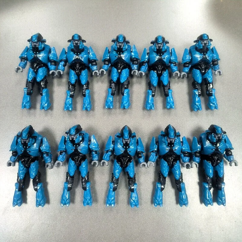 10Pcs Mega Bloks Blue Covenant Combat Elite Series 5 Figure Pro Builder