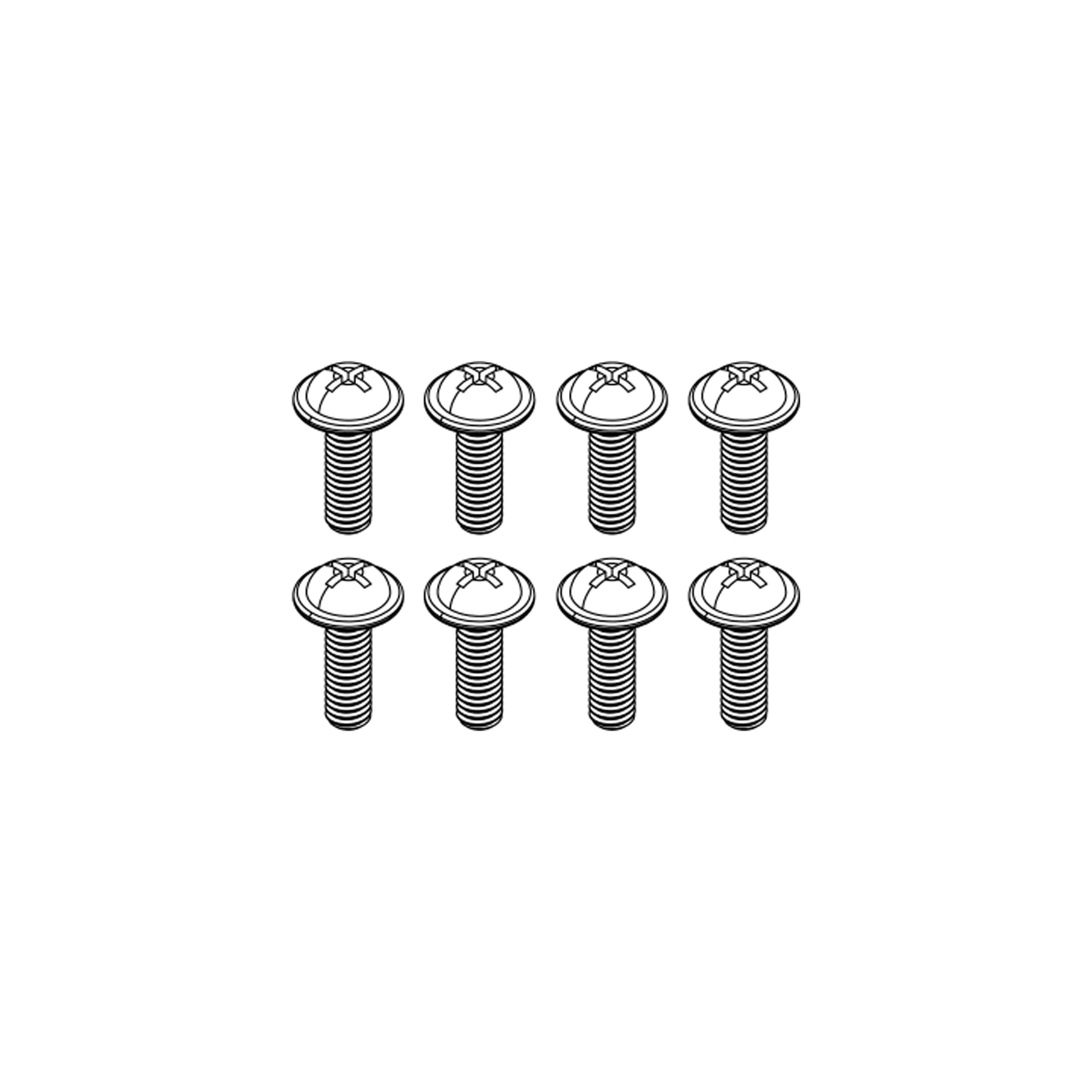 N517 N517A-M06197 M2.5-8-6 Round Head Cap Screw With Washer Bolt